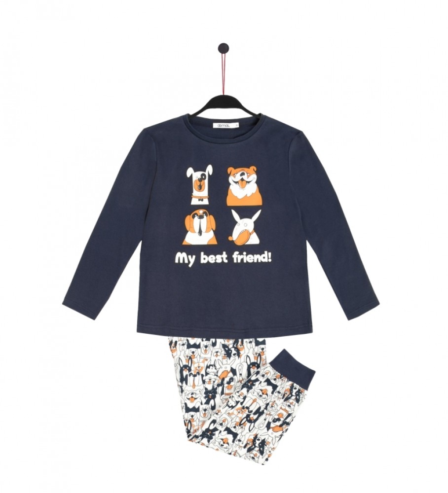 Pijama de manga comprida Admas Navy Lets Play
