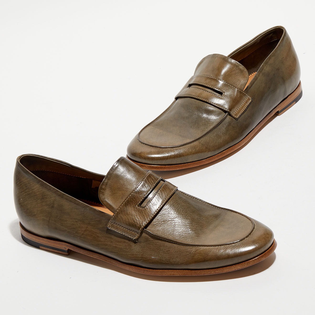 Sturlini Mocassins en cuir brenta carver vertes