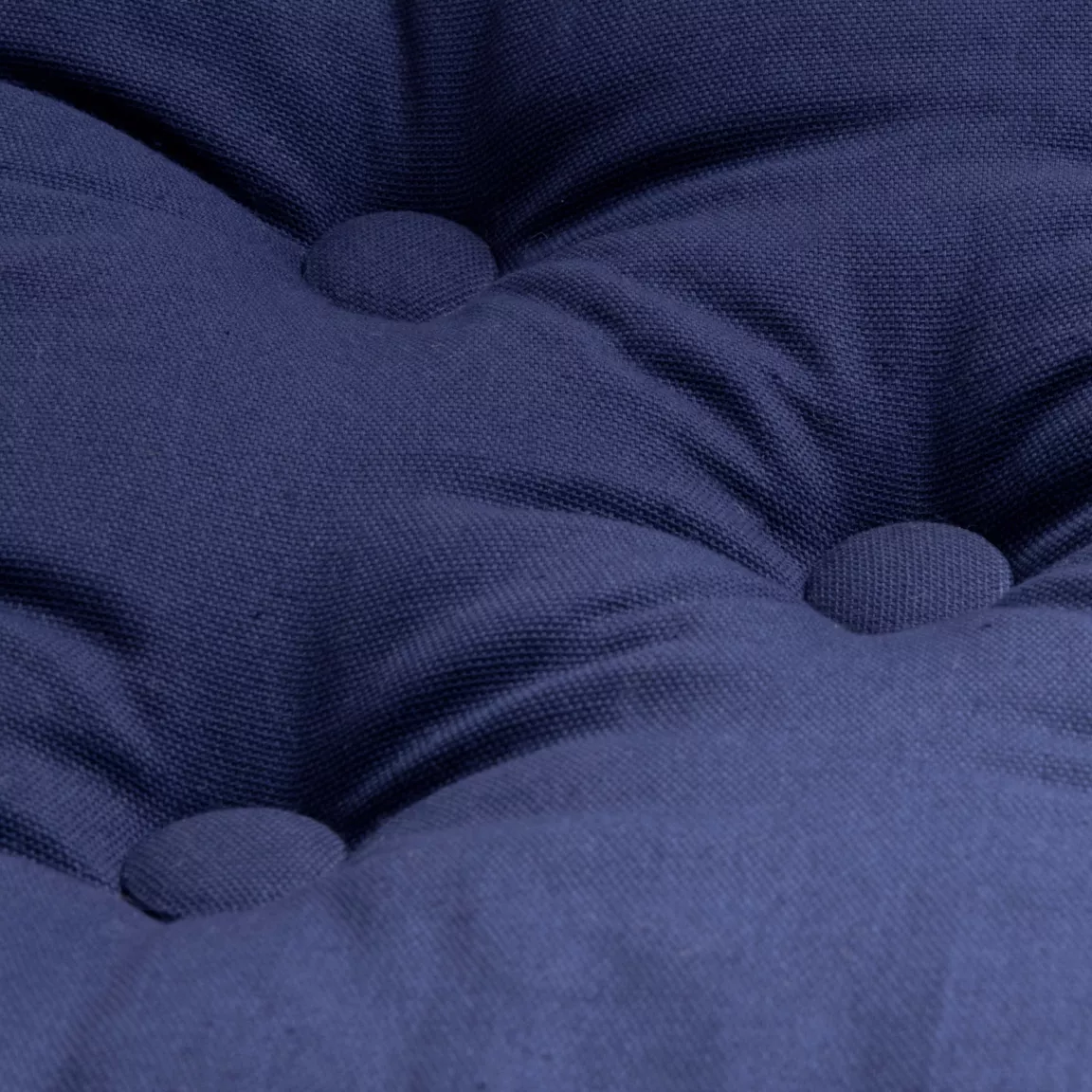 Coussin de sol coton (40 x 40 cm) Pixel Bleu marine