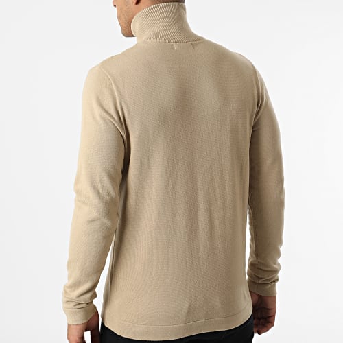 Pull Col Zippé Eli Knit High Beige
