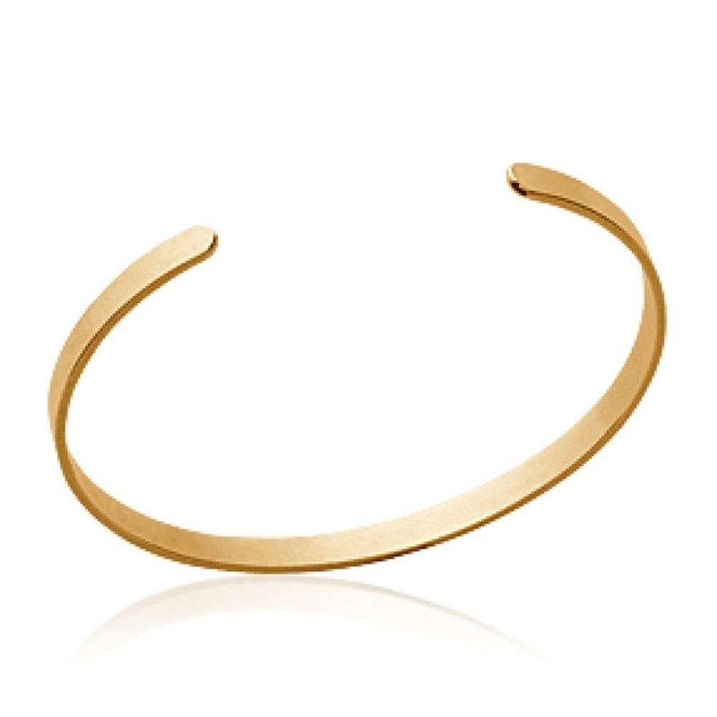 Bracelet jonc rigide semi ouvert ajustable -Plaqué or