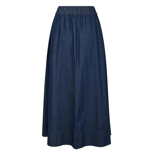 Neo Noir Yaya Denim Long Nederdel, Dark Blue, 40