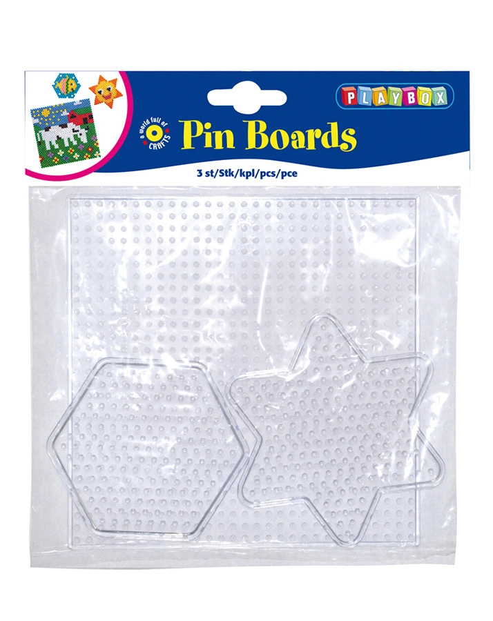 Steckplatten-Set STERN, SECHSECK & QUADRAT 3-teilig