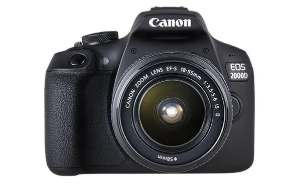 Canon EOS 2000D - Digitalkamera - SLR - 24.1 MP - APS-C - 1080p / 30 fps - 3x optisk zoom EF-S 18-55 mm IS II objektiv - Wi-Fi, NFC