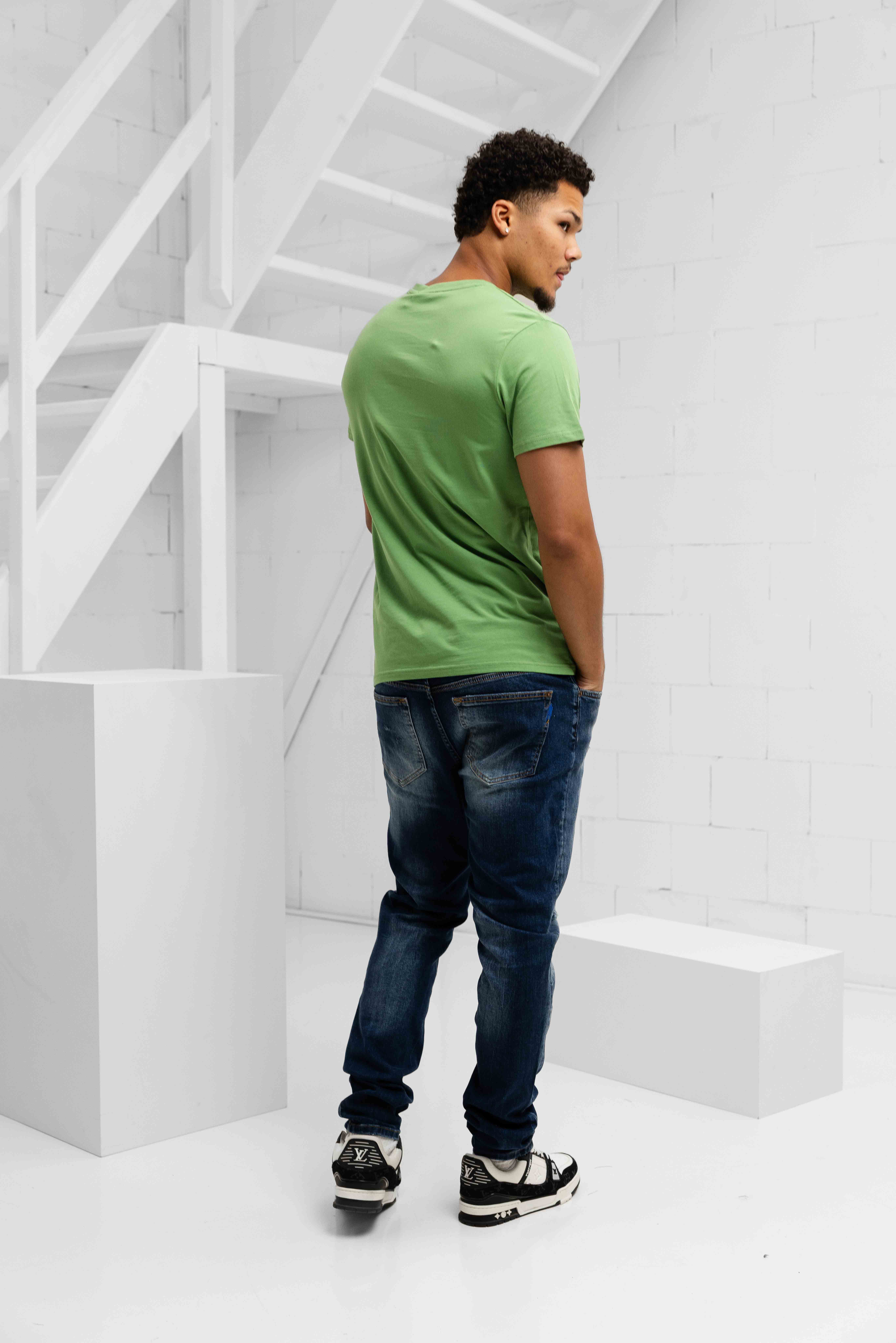 Iceberg Vertical T-Shirt Heren Groen