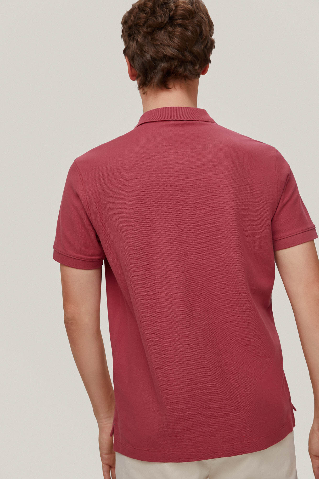 Camisa polo com logotipo - Bordô