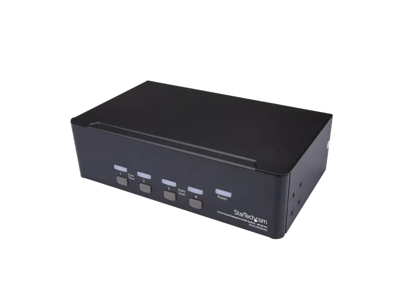 StarTech.com DisplayPort KVM - 4 port - 4K 60Hz - Dual Monitor KVM - DisplayPort Switch - KVM DisplayPort - Desktop KVM Switch (SV431DPDDUA2) - KVM / audio / USB switch - 4 x KVM / audio / USB - 1 lokalbruger - monterbar på stativ, desktop