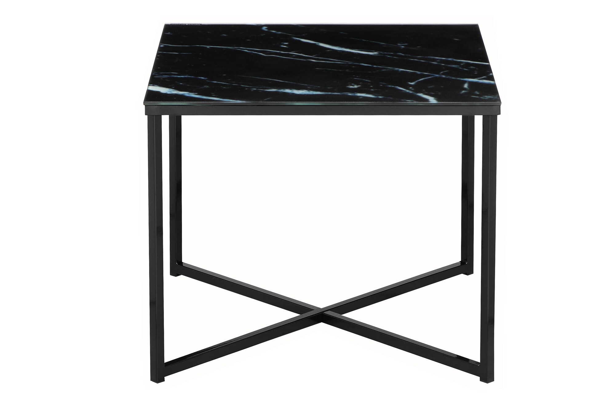 Beistelltisch Silber 55x55 cm Wohnzimmertisch Couchtisch Sofatisch Glastisch