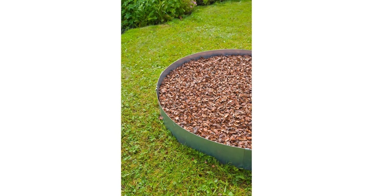 NatureBorderrand van verzinkt staal begrenzing  (Grijs, 3x H 10,2 x 91,4 cm, Incl. 4x grondpennen)