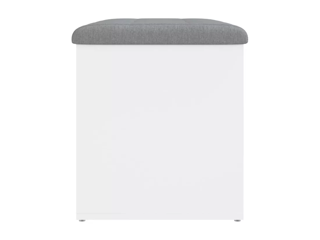 Banc de rangement blanc 62x42x45 cm bois d'ingénierie