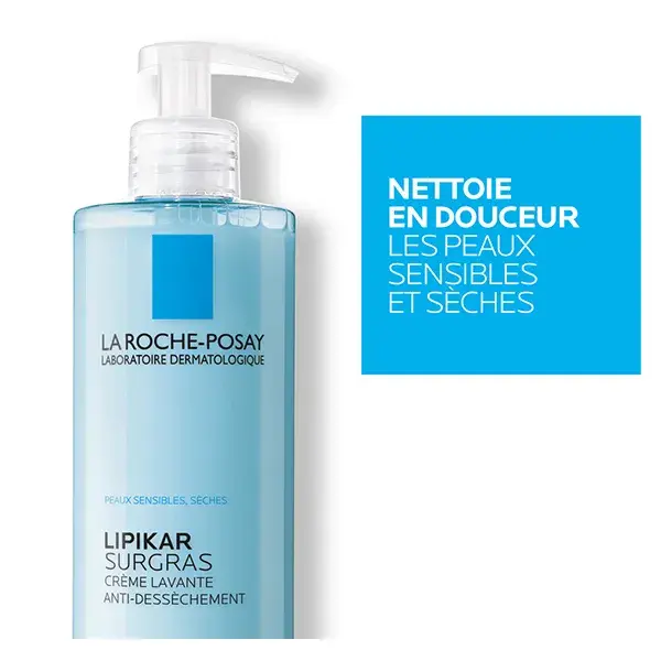 La Roche Posay Lipikar Surgras Crème Lavante Anti-Dessèchement 400ml