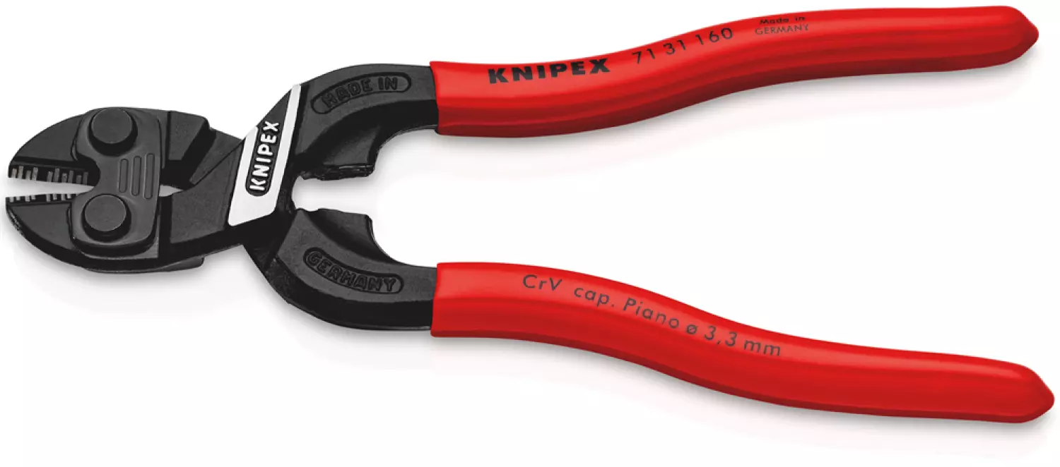 Knipex 71 31 160 CoBolt S Compacte boutensnijtangen met snijuitsparing - 160 mm