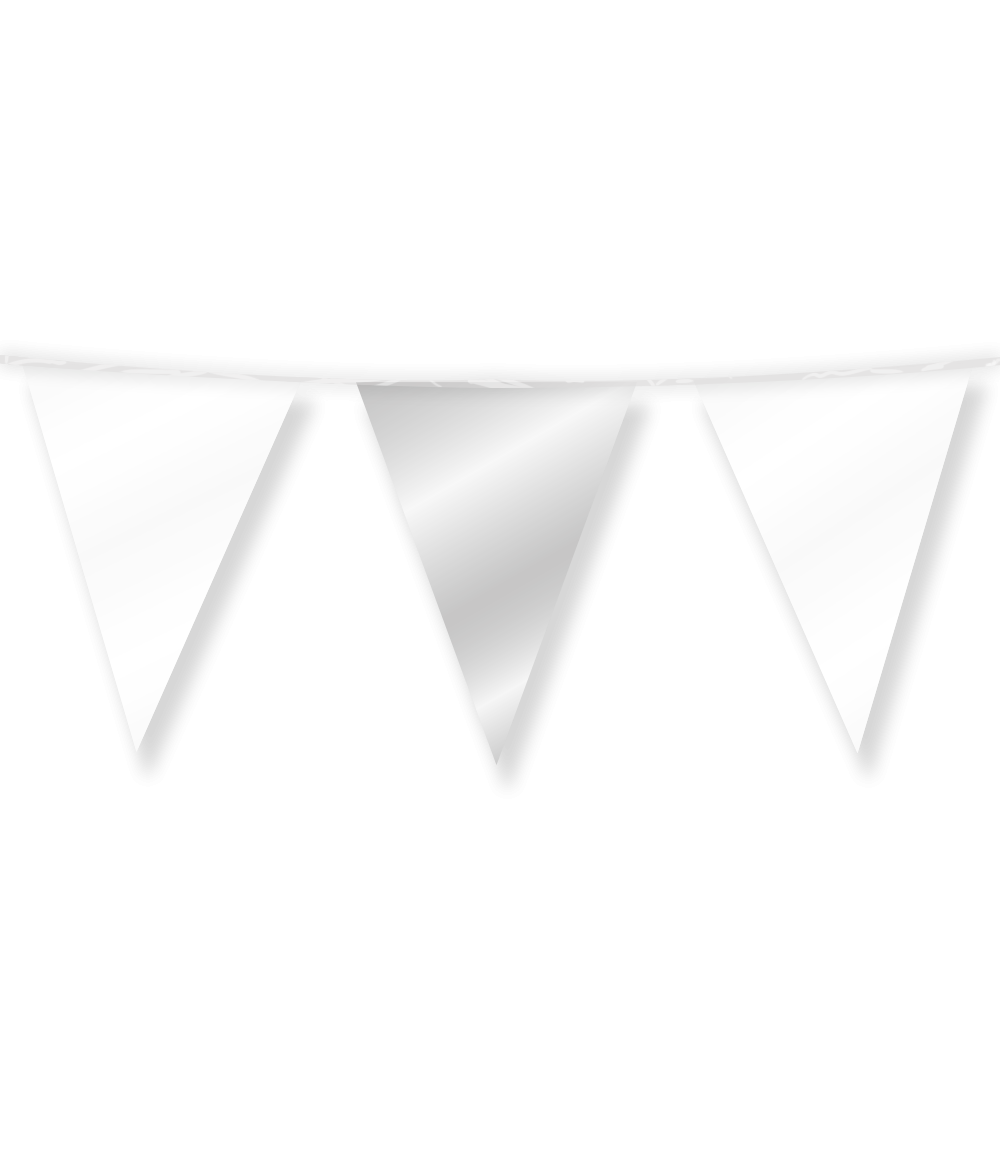 Witte Zilveren Slinger Metallic 10m
