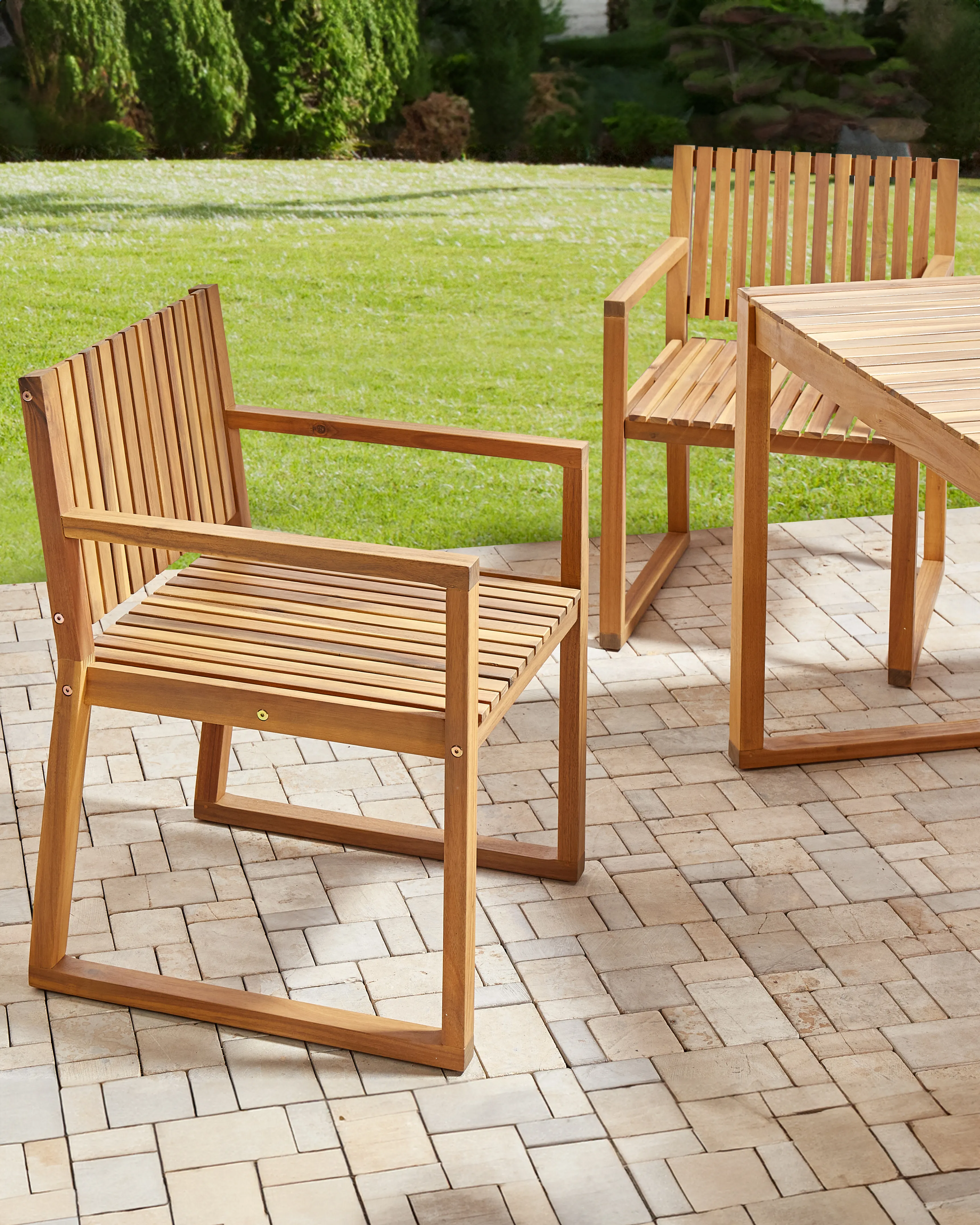 Set van 2 tuinstoelen SASSARI II Gecertificeerd acaciahout Lichtbruin