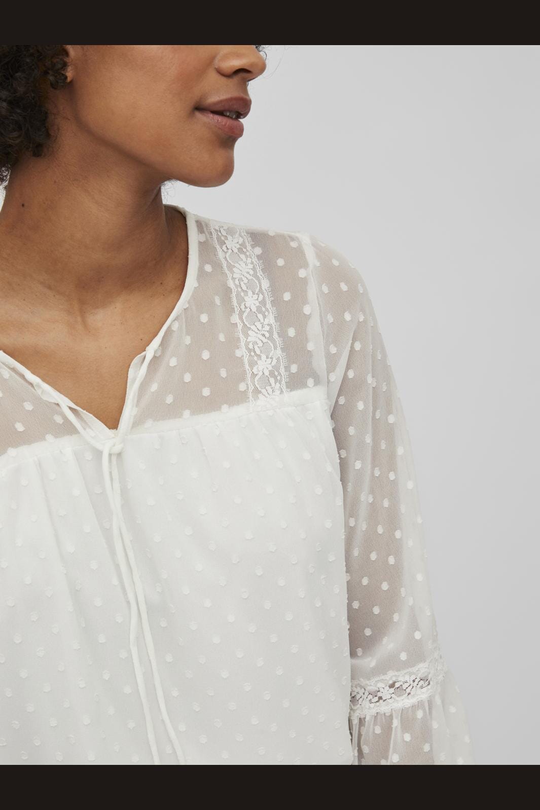Vila Viedee L/S Top 4061948 snow white