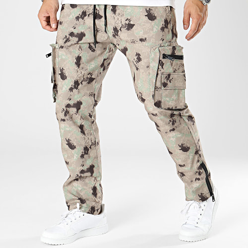Pantalon Cargo Beige Camouflage