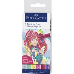 FABER-CASTELL Feutre PITT artist pen Manga Shôjo, étui de 6