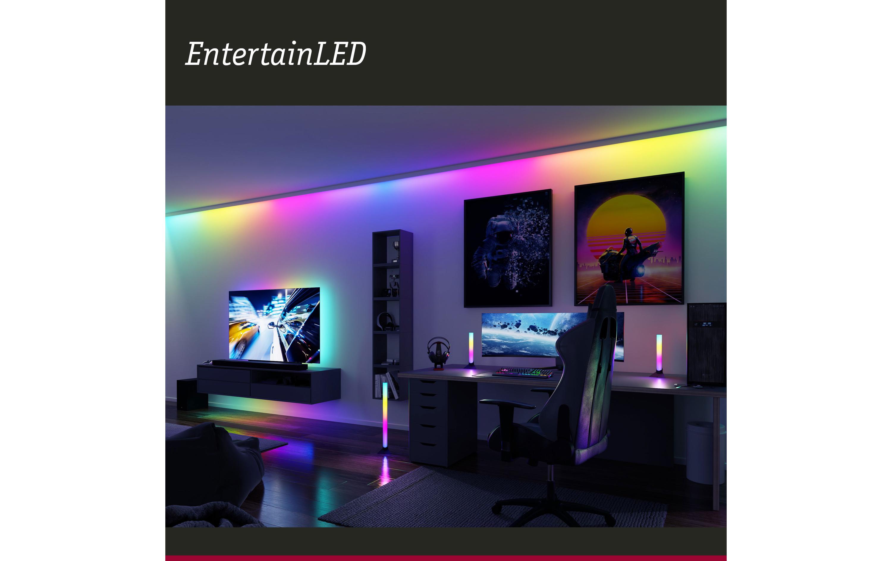 EntertainLED Lightbar Dynamic RGB, 30 cm, Schwarz, 2er SetLED-Lichtleiste