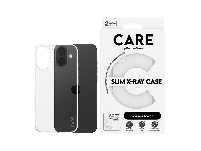 CARE Back Cover Fashion X-Ray Soft Basic iPhone 16 Transpar Schutzhülle für das Apple iPhone 16