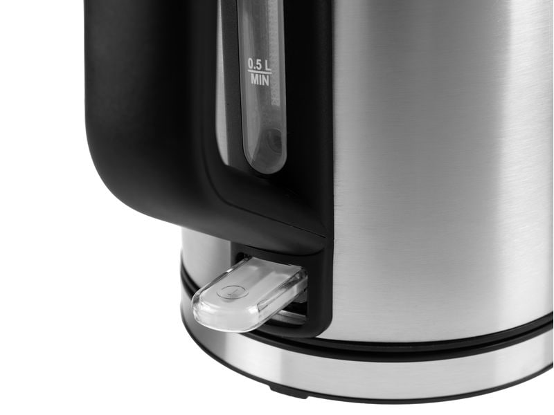 FURBER Wasserkocher Premium 1 l, Edelstahl Edelstahl Wasserkocher mit grosser Deckelöffnung