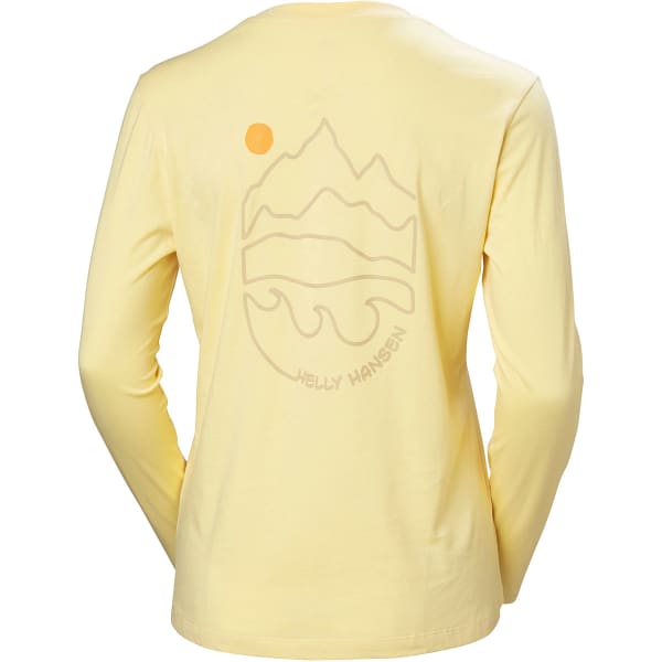 T-shirt HELLY HANSEN W F2F ORGANIC COTTON LS TEE YELLOW CREAM
