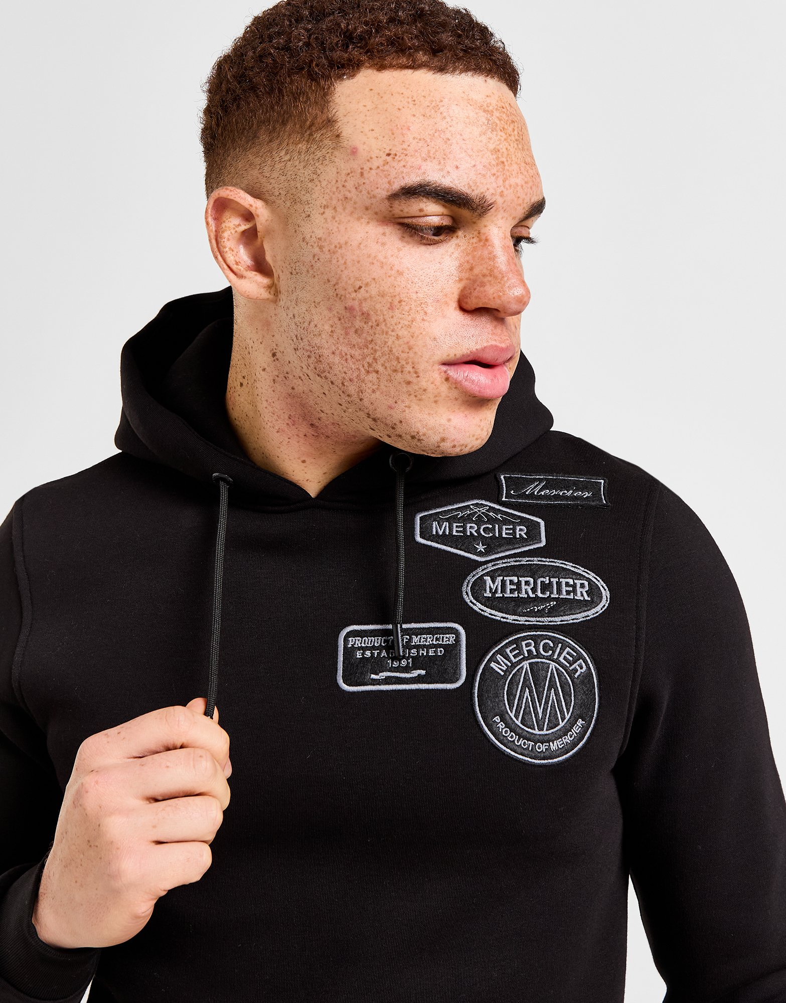 MERCIER Sweat à capuche Mono Badge Homme