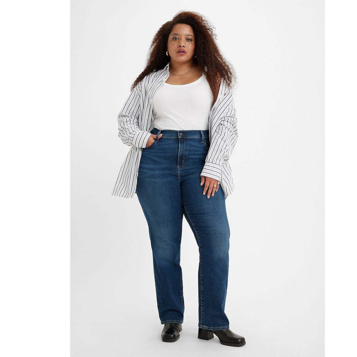 Calça Jeans Levi's Plus 724 High Rise Straight, Levi's Plus