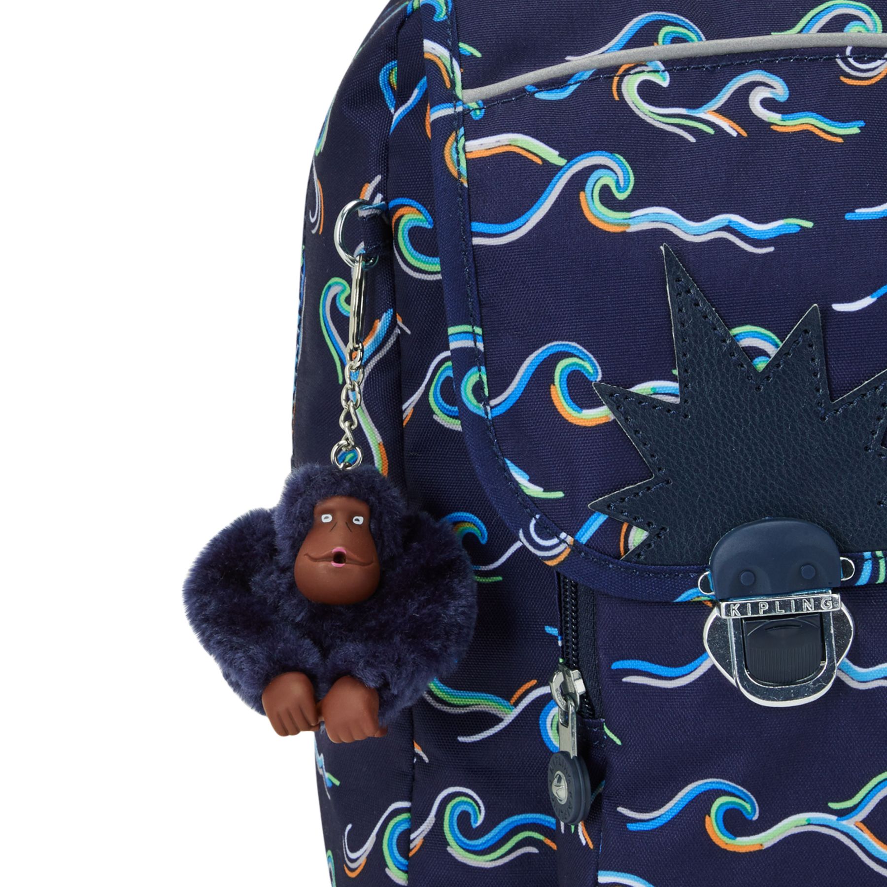 INIKO Sac D’école Medium avec Bretelles Rembourrées - Fun Ocean Print