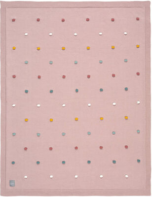 Lässig Strikket Teppe 80x100, Pink Dots