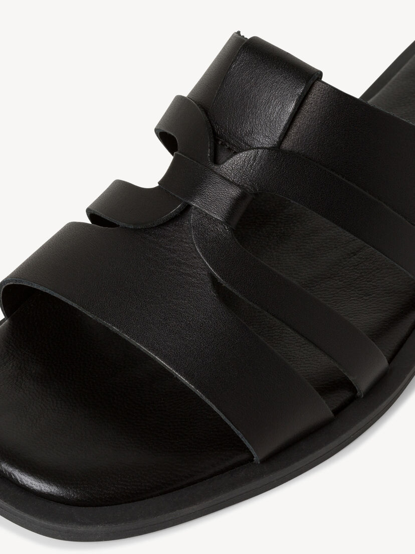 Leren Slipper - zwart