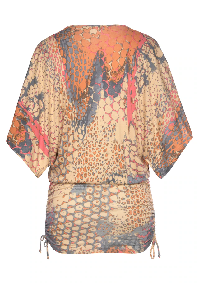 Buffalo Longshirt , mit Echsenprint, elastisches Strandkleid, Sommerkleid