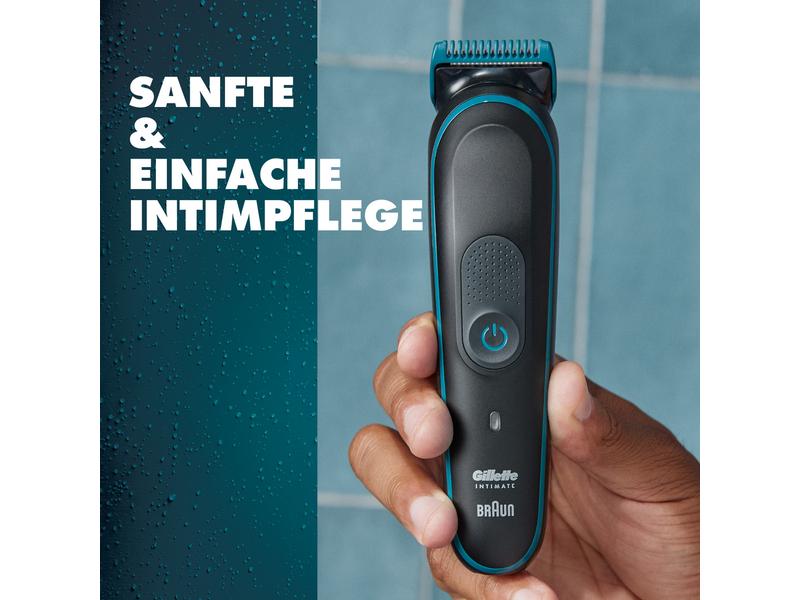 Gillette Rasierapparat Intimate Trimmer i5 1 Stück Wasserfester SkinFirst Intimrasierer für den Mann mit lebenslang scharfen Klingen