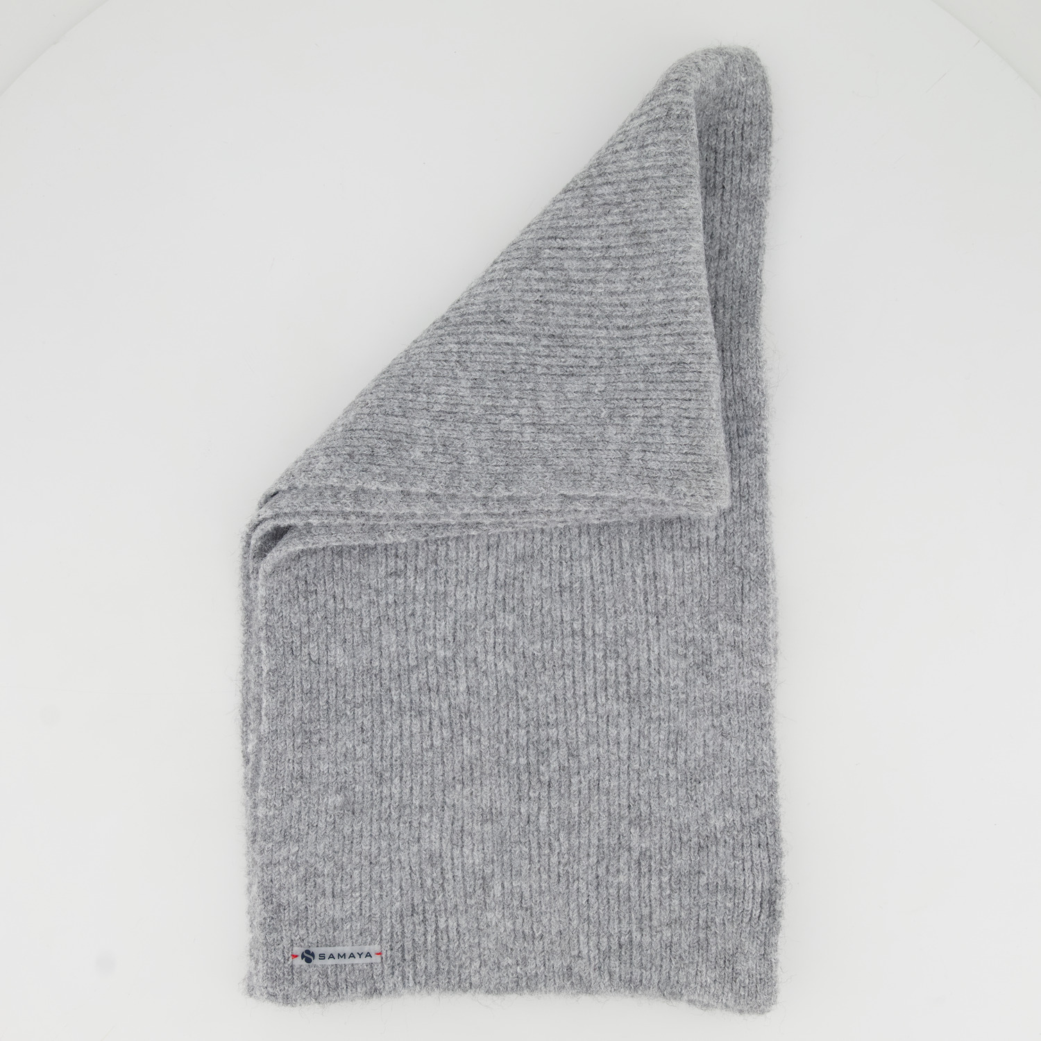 Seiden Grohn Strick-Schal recycled