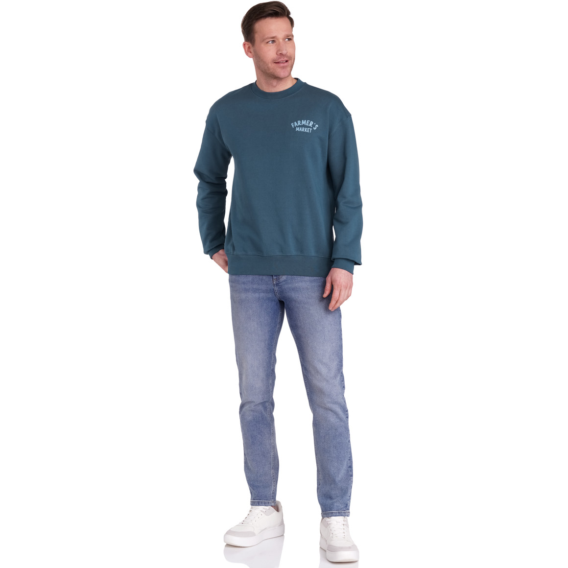 Jonas Nielsen Herren Sweatshirt mit Bio-Baumwolle dunkelblau