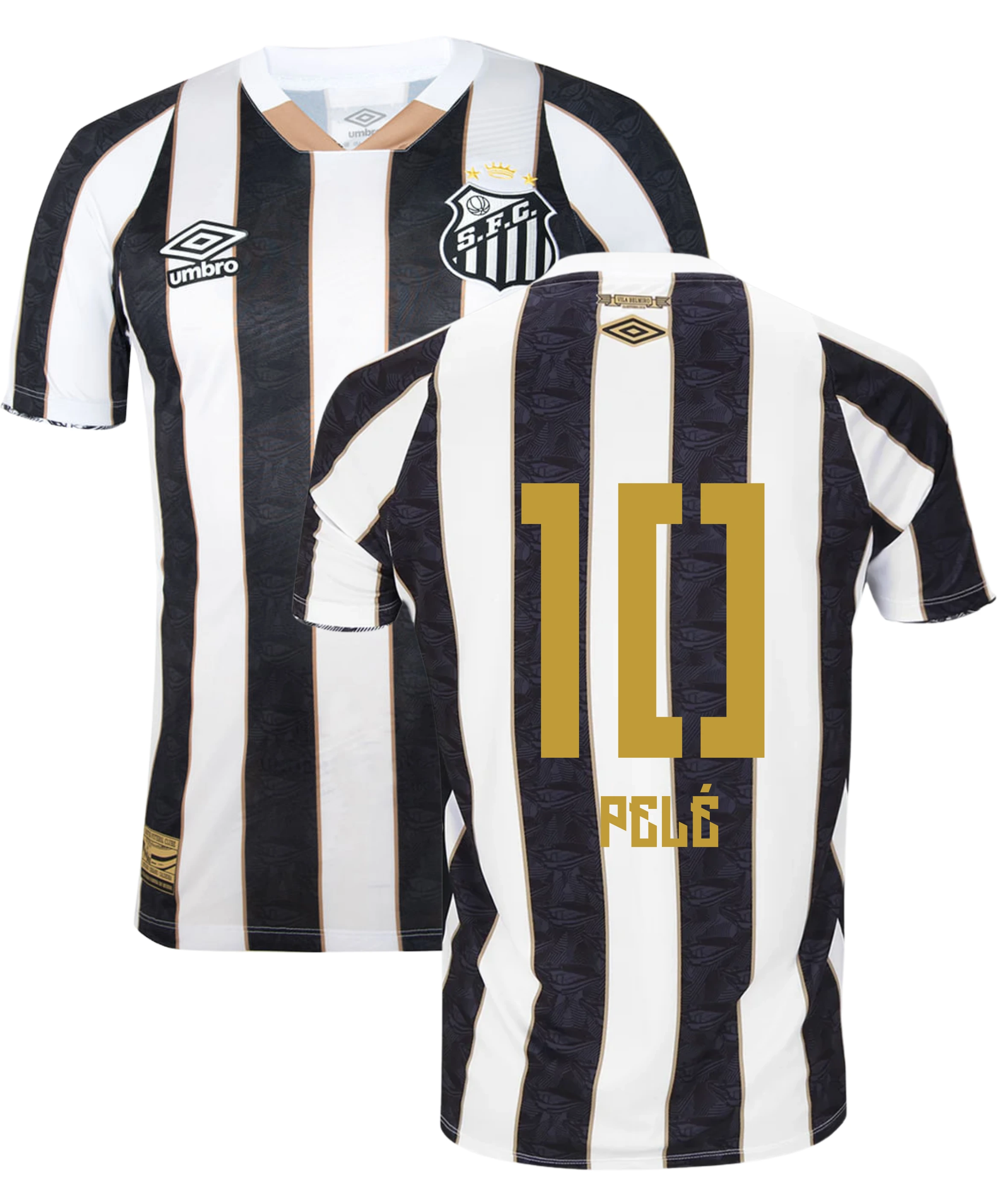 Santos Uitshirt 2025   Bedrukking Pelé - Voetbalshirt Brazilië