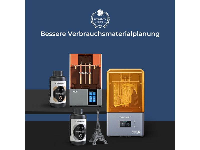 Creality Resin LCD 8K, 1000g, Dunkelgrau UV Resin für DLP / SLA 3D Drucker