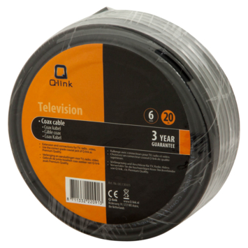 Q-Link coax kabel satelliet 20 meter zwart