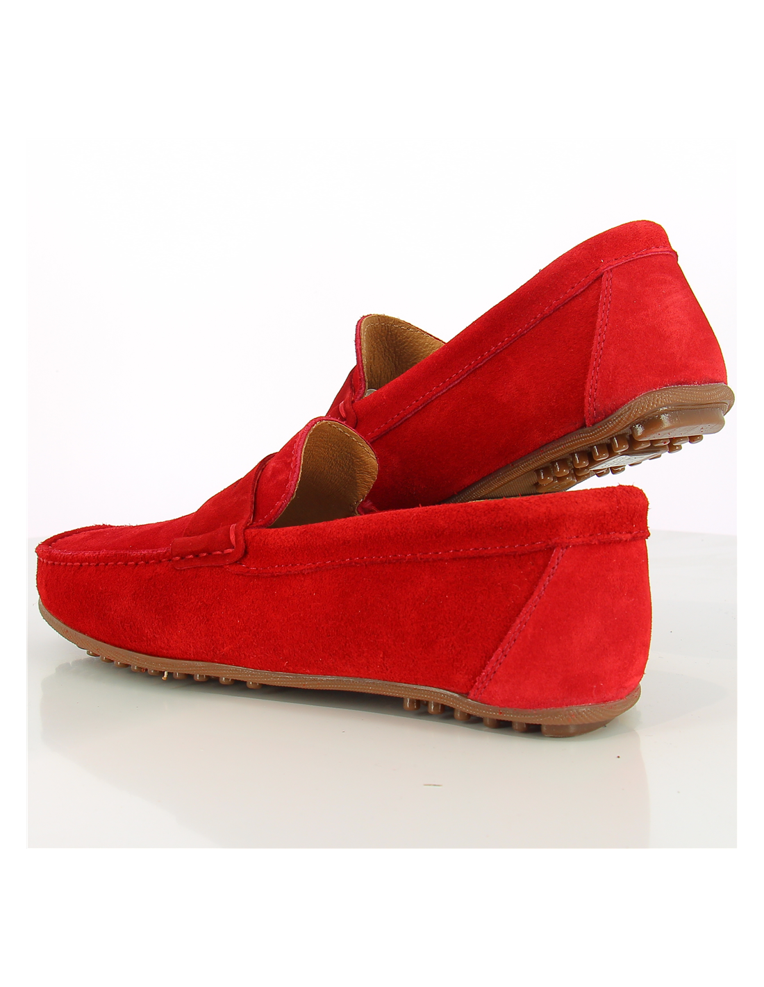 hylton mocassin homme 80743-06 daim rouge