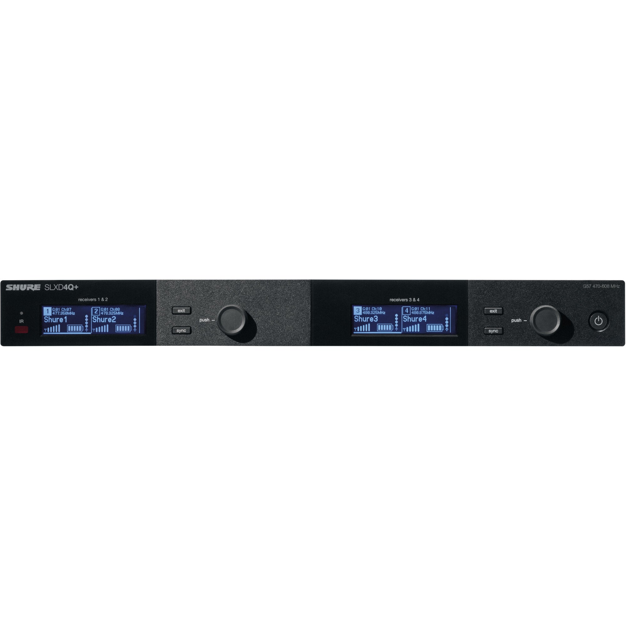Shure SLXD4Q+ S50 vierkanaals ontvanger
