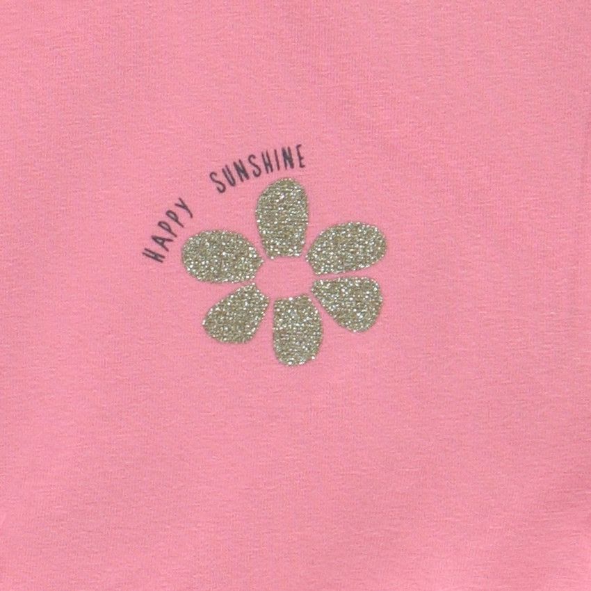T-shirt manches courtes printé et effet noué pour fille - Multicolore