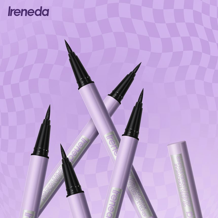 IRENEDA - 24-uurs langhoudende vloeibare eyeliner - 2 kleuren