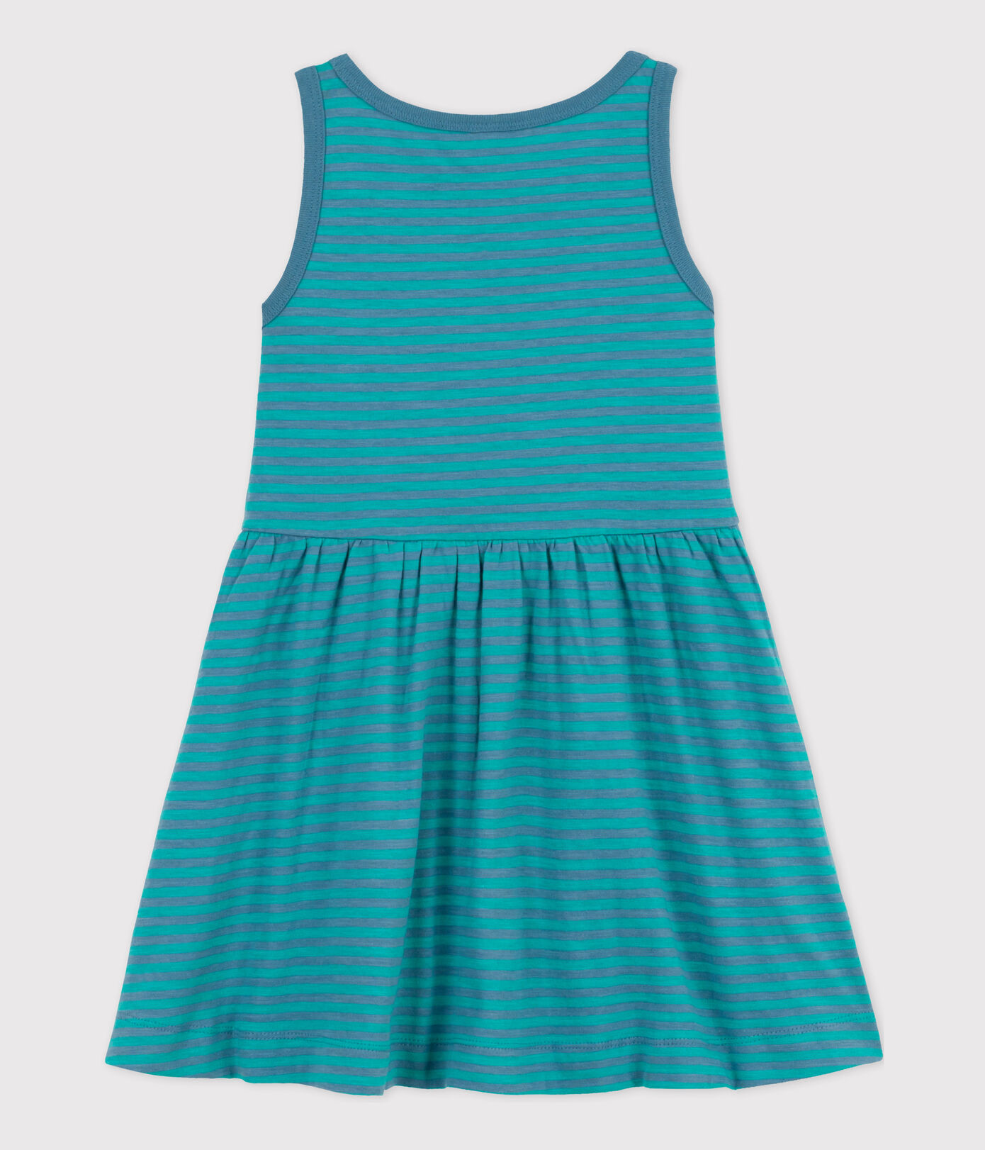 Robe rayée sans manches en coton enfant fille