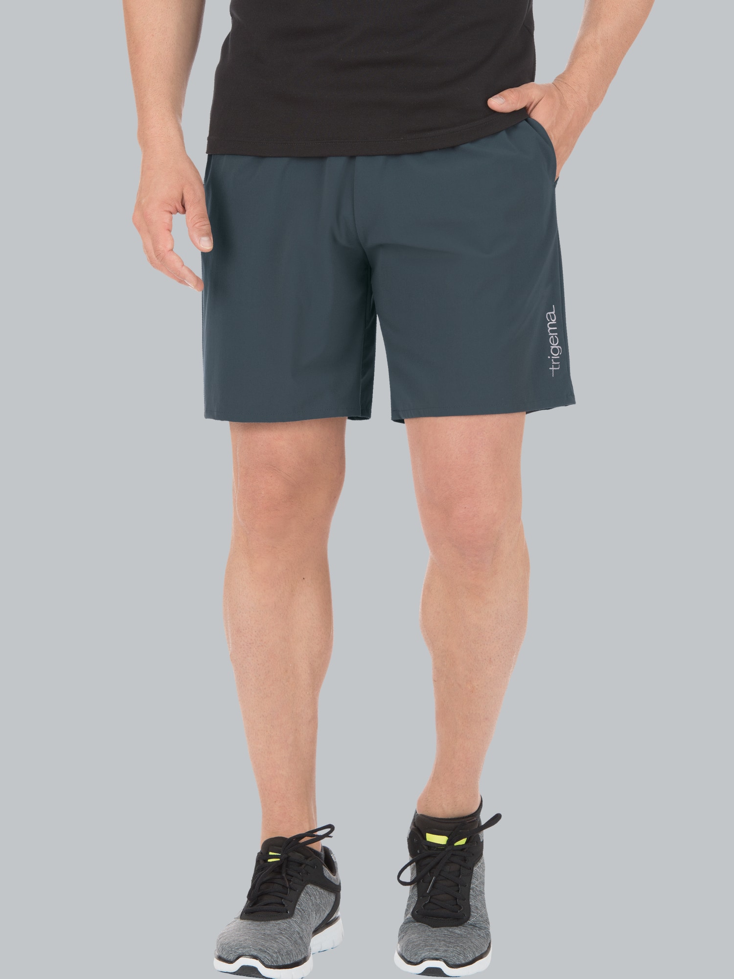 Sport-Shorts mit Innenslip aus Netz Anthrazit