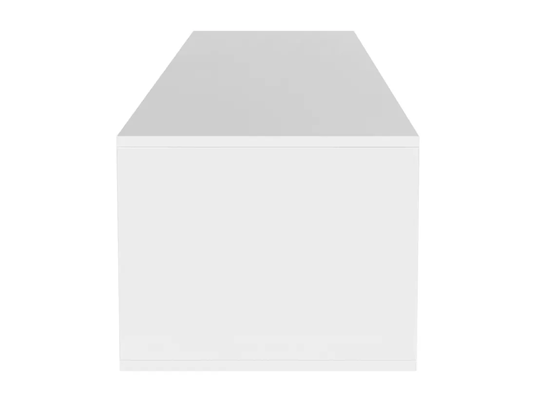 Meuble TV 180cm, avec éclairage LED à changement de couleur, portes pliantes, laqué Meuble TV suspendu, style moderne - noir