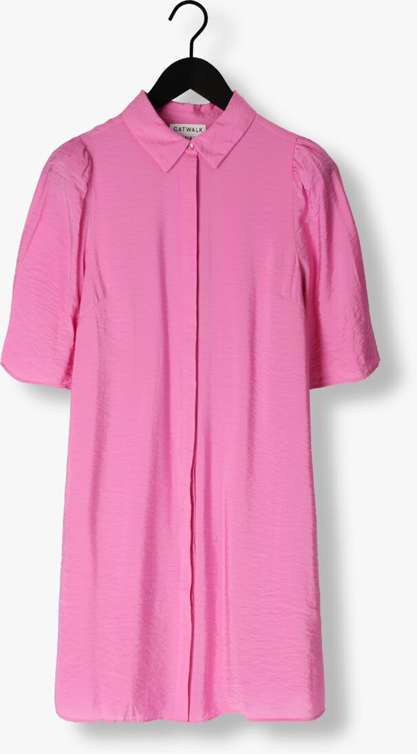 CATWALK JUNKIE roze catwalk junkie midi jurk flare sleeve button up blouse dress
