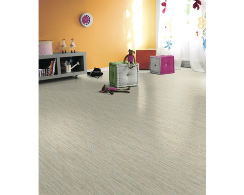 Elara PVC vloer, fijnstrooksparket, wit metallic, 300 cm breed (per meter verkocht)