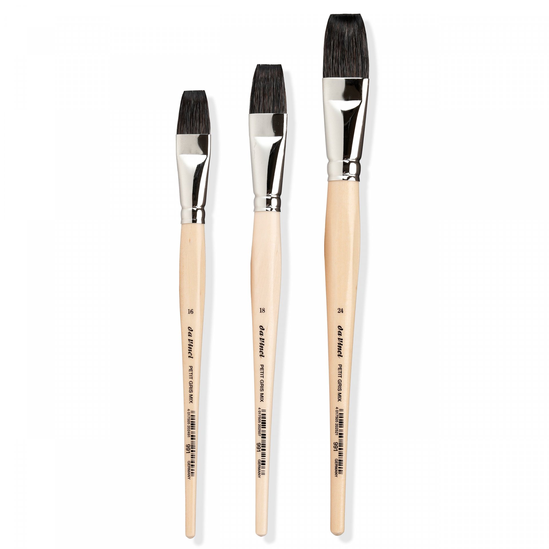 Da Vinci Aquarellpinsel für Grundierungen, flach