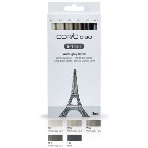 COPIC® ciao 5 1 Set Warme Grautöne