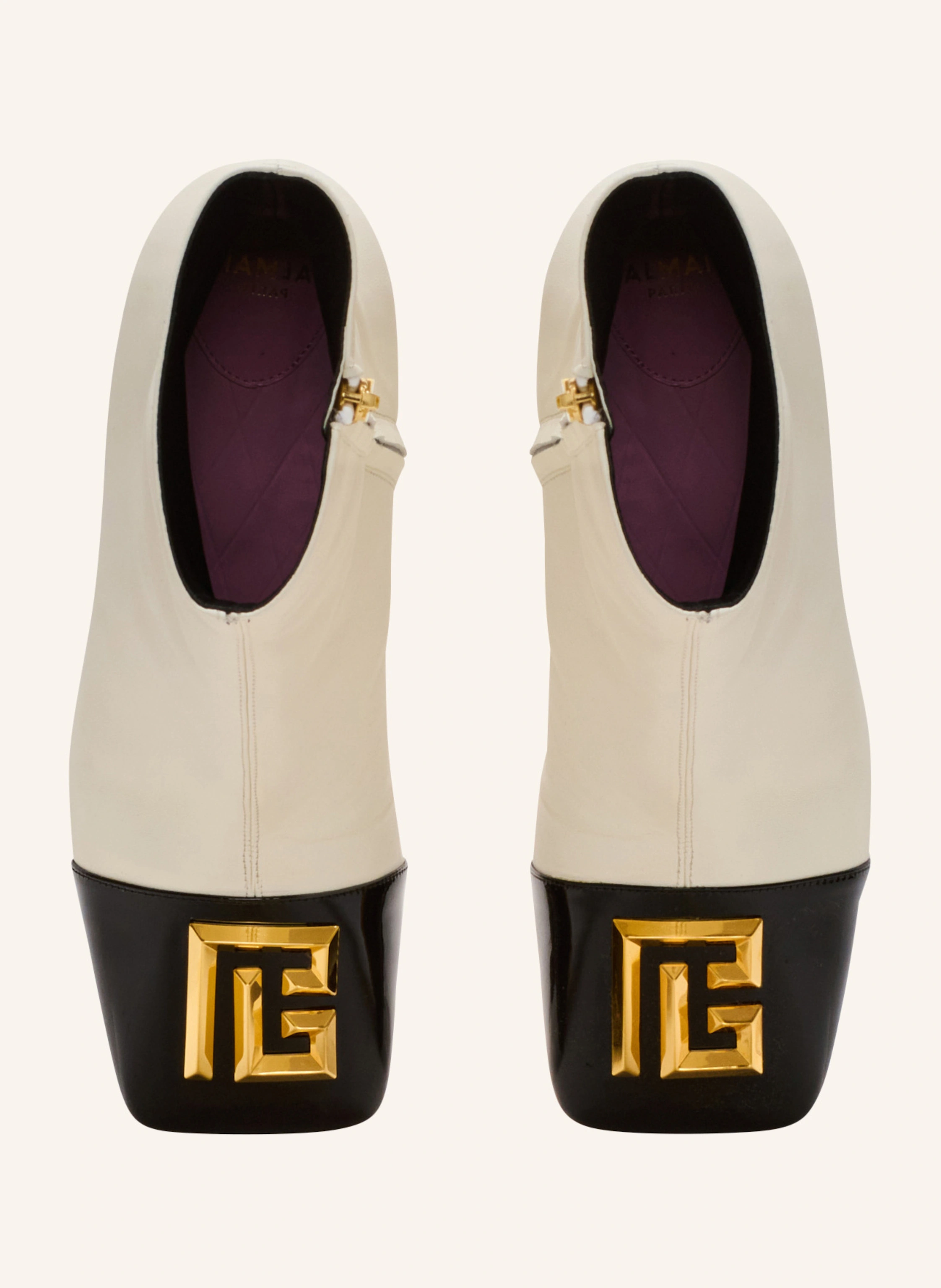 BALMAIN Stiefeletten Edna aus zweifarbigem Leder