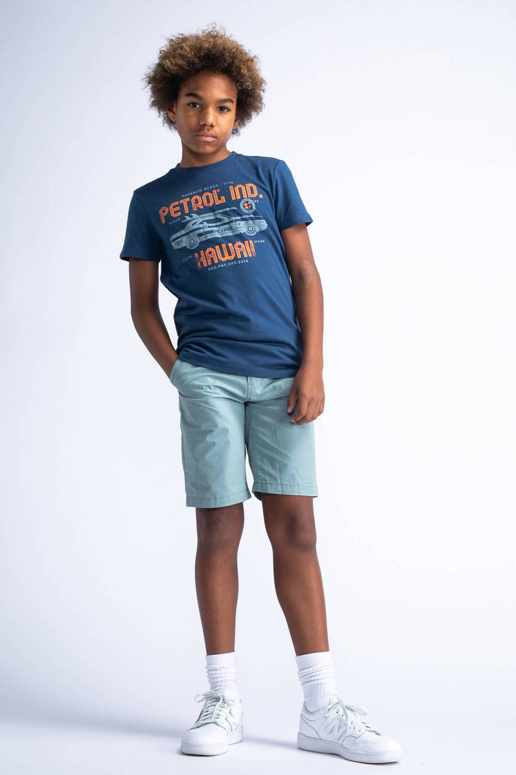 Petrol Industries T-shirt met logo blauw